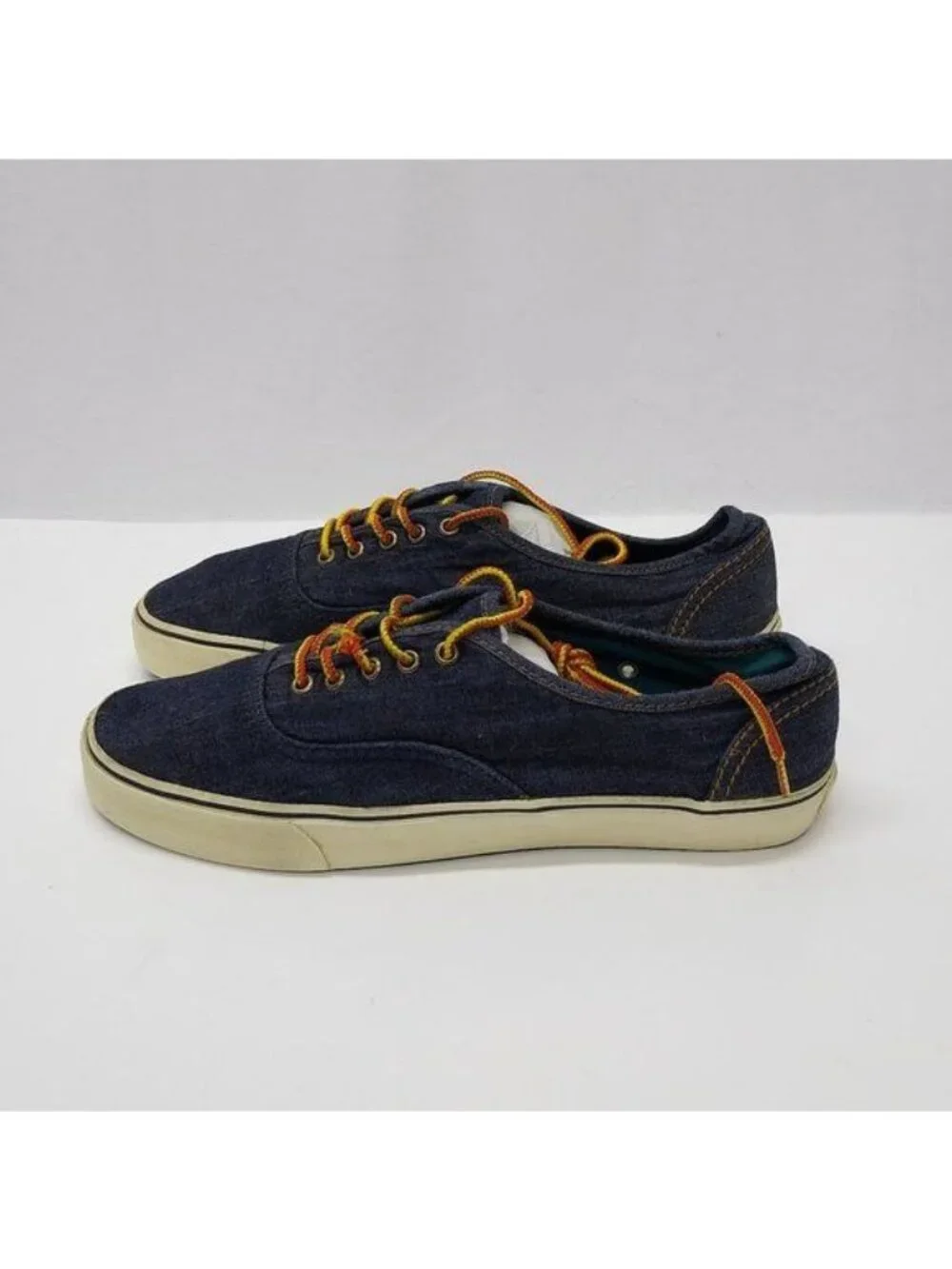 American Eagle Mens Size US 11 Denim Lace Up Low Top Casual Slip On Loafer Shoes